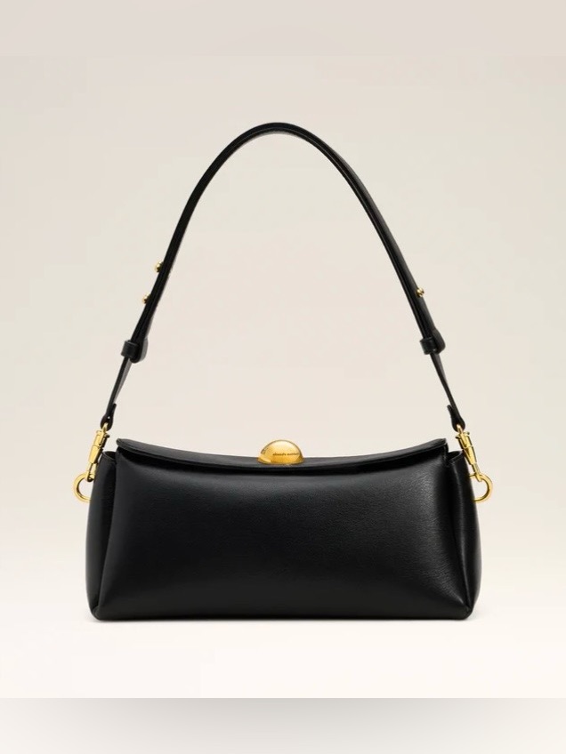 New Ami Paris Black Cow Leather Carrousel Bag